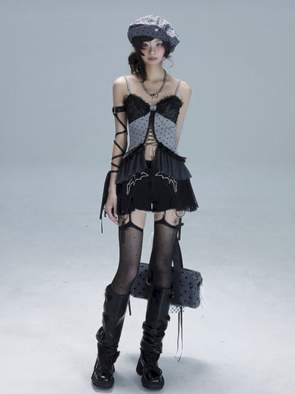 Hollow Out Splicing Ayahuasca Camisole Top【s0000013480】