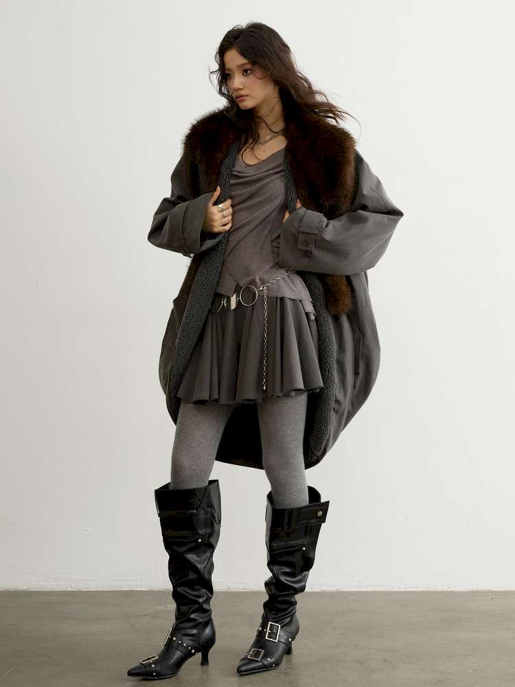 Detachable Fur Shell Long Jacket【s0000015194】