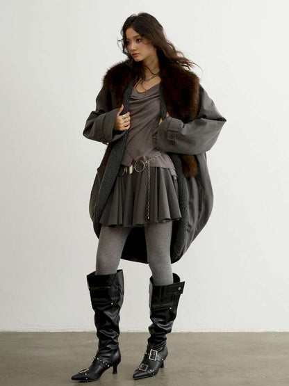 Detachable Fur Shell Long Jacket【s0000015194】