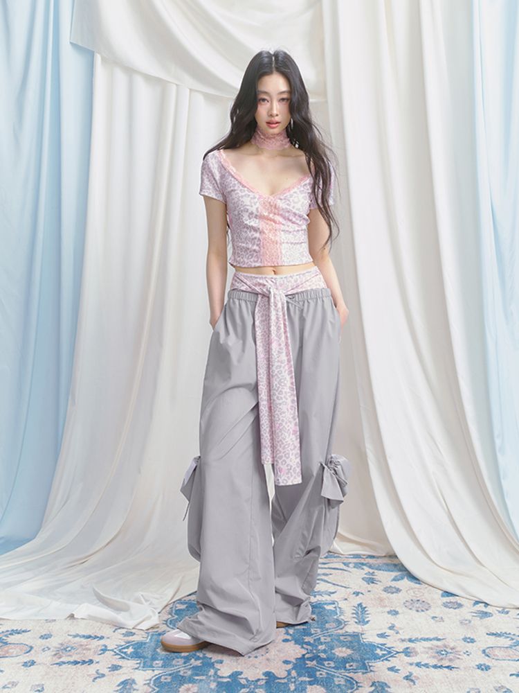 Sporty Loose Pockets Wide Leg Pants【s0000012157】