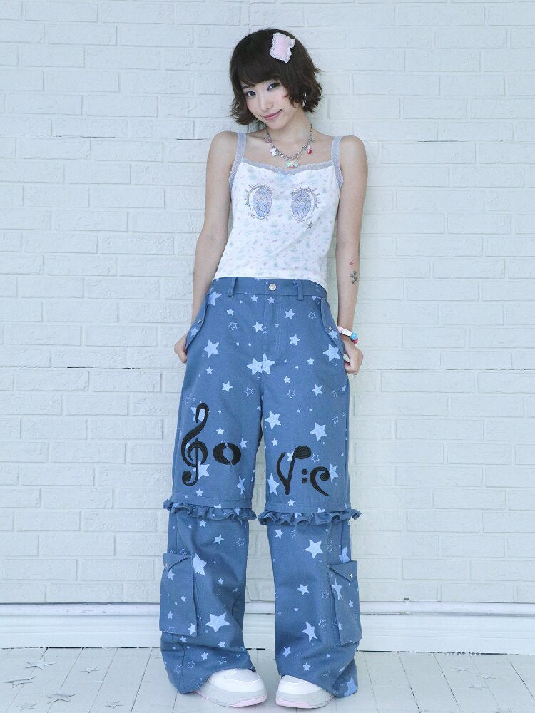 Playful Cartoon Eye Lace Camisole【s0000017475】