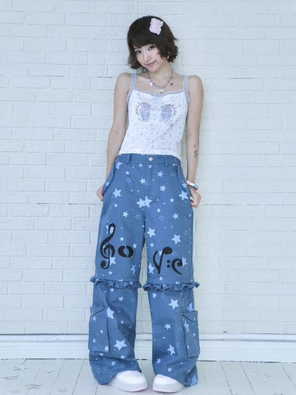 Playful Cartoon Eye Lace Camisole【s0000017475】
