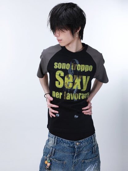 Digital Print Raglan T-Shirt【s0000016179】