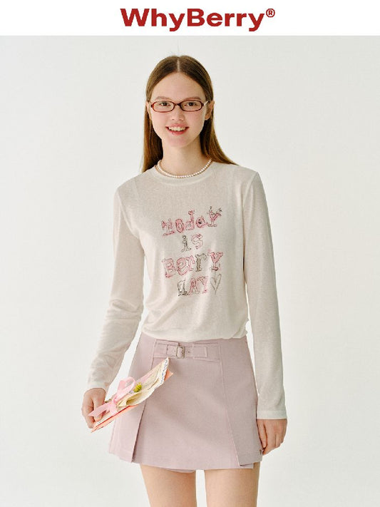 Simple Round Neck Long Sleeve T-Shirt【s0000011973】