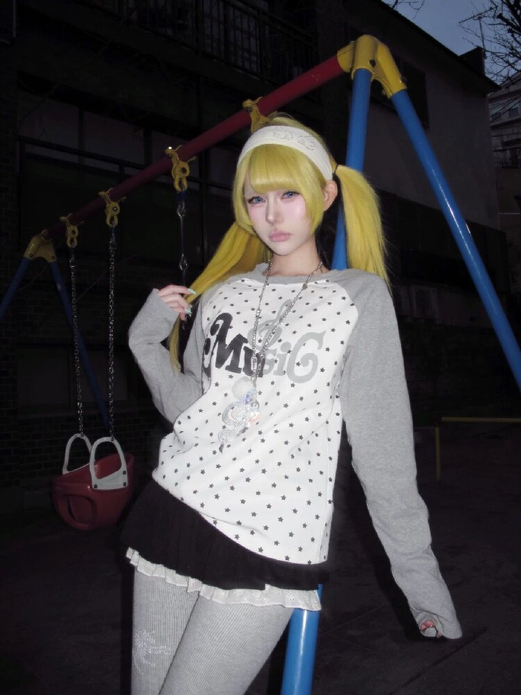 Raglan Color Block Long Sleeve Shirt【s0000018196】