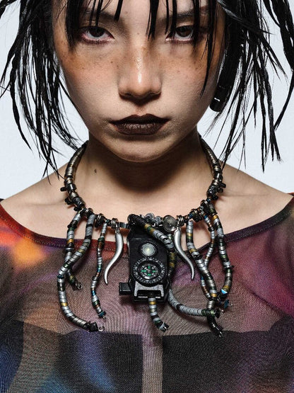 Wasteland Tech Beaded Choker【s0000018896】