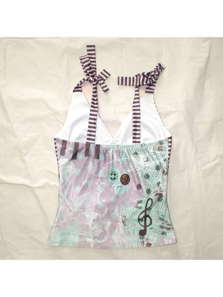 Striped Lace Up Vest Suspender【s0000015204】