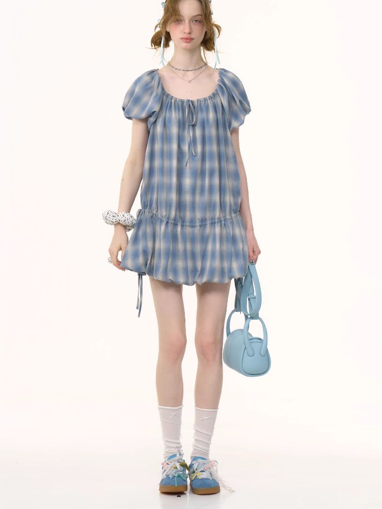 Bubble Short Sleeve Dress【s0000012222】