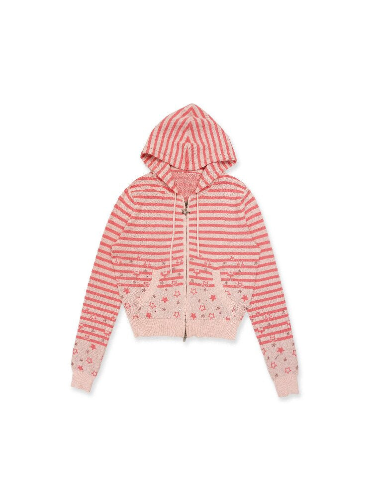Irregular Star Stripe Diamond Top【s0000016117】