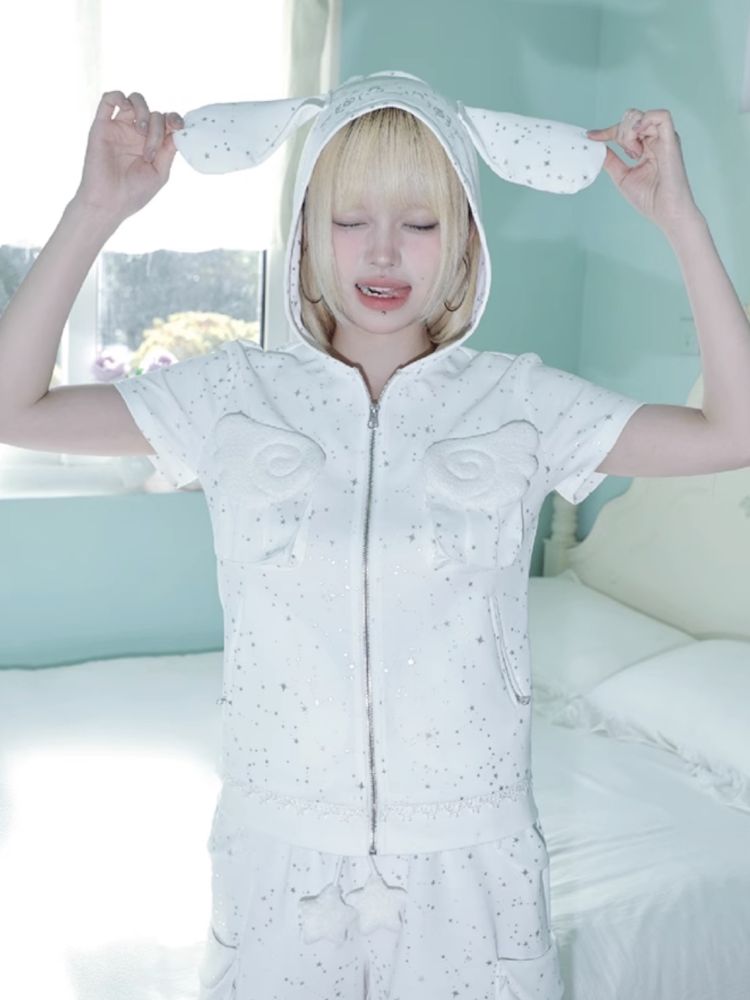 Hot Rhinestone White Vest Jacket【s0000012334】