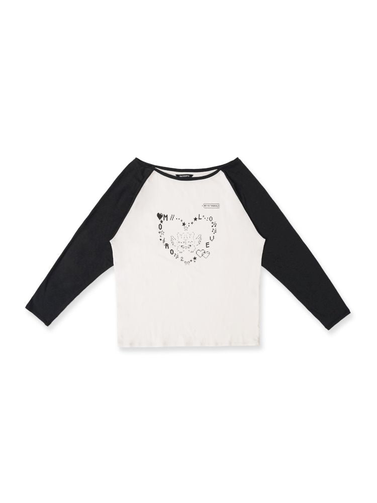 Plunge Long Sleeve T-shirt【s0000012543】