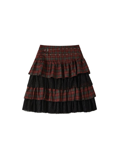 Plaid Cut Slightly Flared Fit Pants【s0000017898】