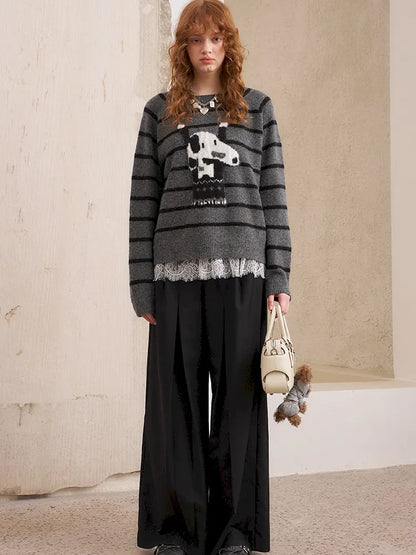 Long-Sleeve Knit Pullover Sweater【s0000014087】