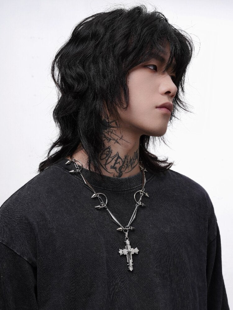 Mechanical Fragments Punk Heavy Necklace【s0000018972】