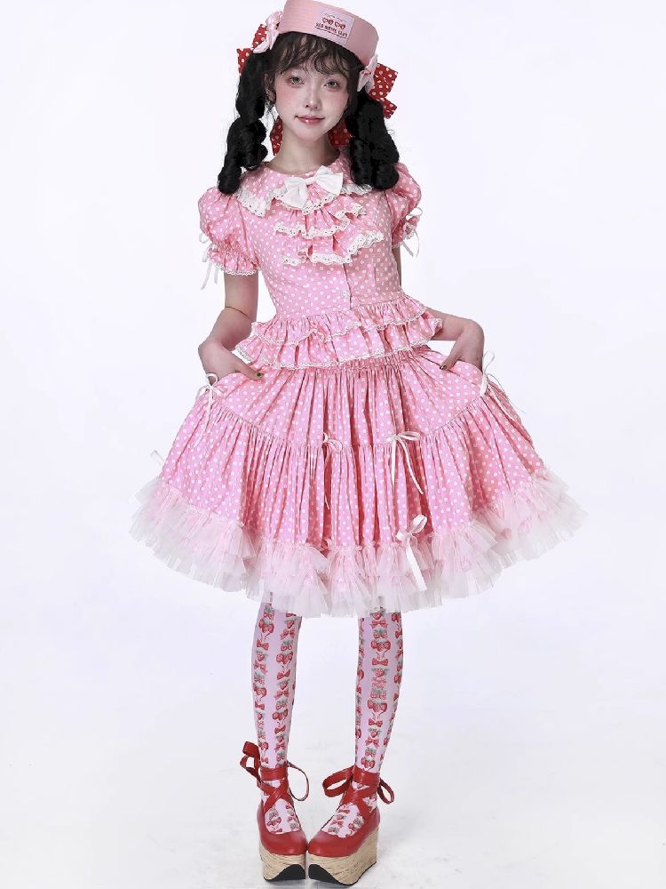 Polka Dot Halter Dress【s0000012185】