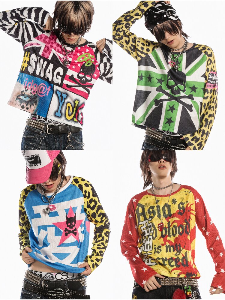 American Flag Skull Long Sleeve【s0000019127】