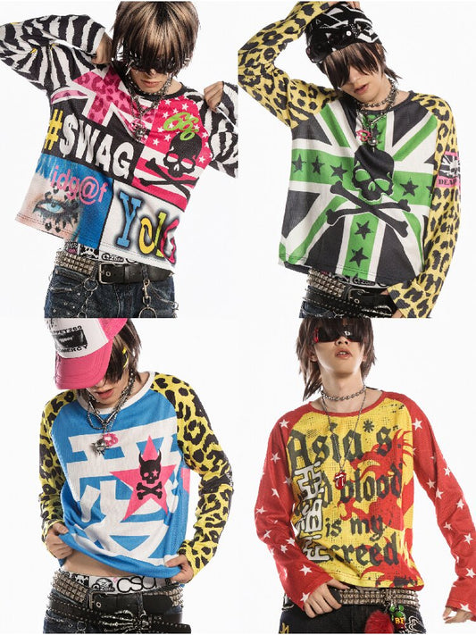 American Flag Skull Long Sleeve【s0000019127】