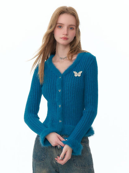 V-neck Knitted Sweater Cardigan【s0000011491】