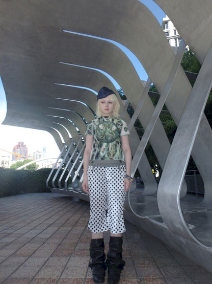 Printed Wrinkle Slimming T-Shirt【s0000013181】