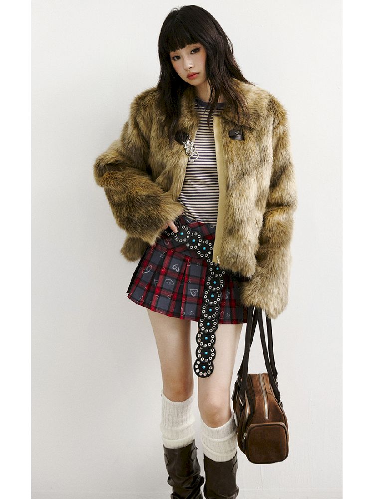 짧은 재킷 모피 코트 [S0000011426]