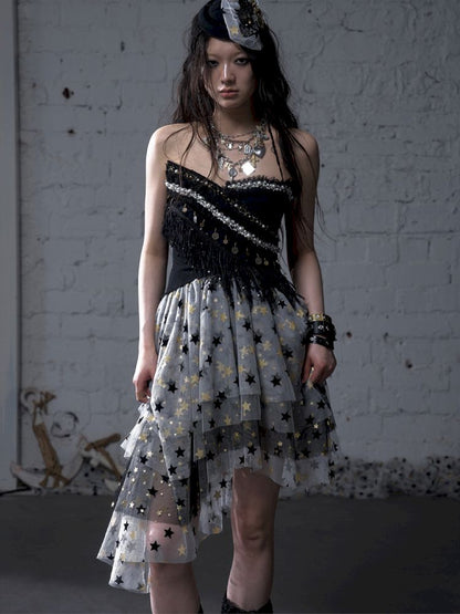 Puffy Tulle Two-Way Strapless Half-Skirt【s0000012792】
