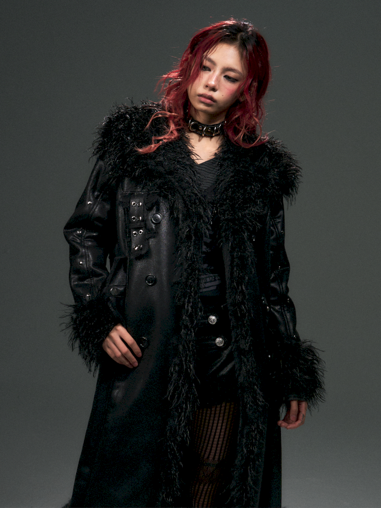 Double Breasted Fur Long Coat【s0000015021】