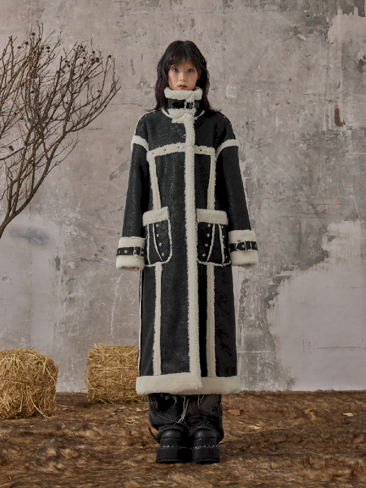 LONG LAMB WOOL FUR COAT [S0000010976]