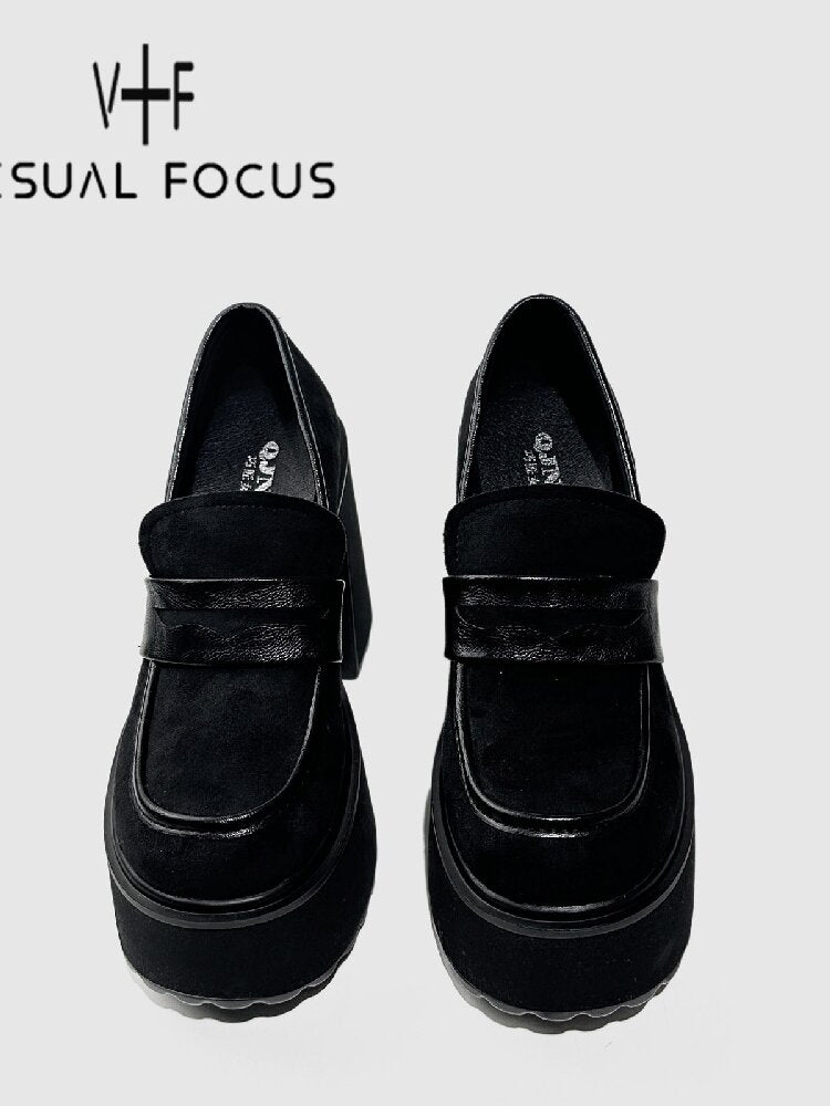 Matte Leather High Heel Loafers【s0000015716】