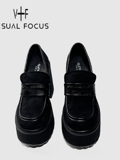 Matte Leather High Heel Loafers【s0000015716】