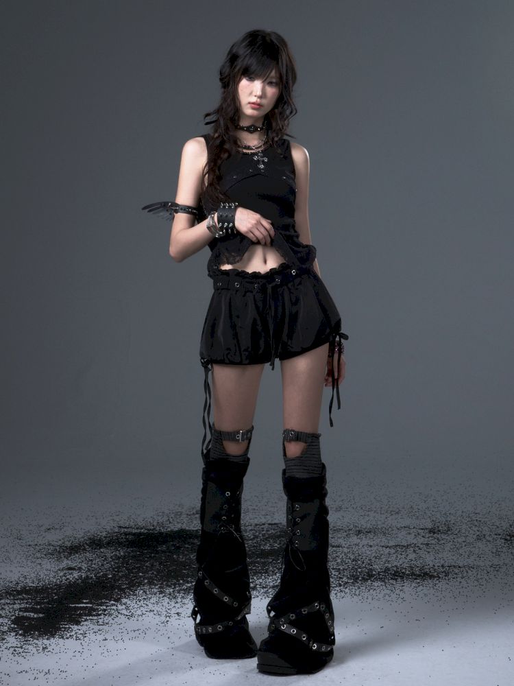 Bow Tie Rope Satin Pod Puffy Skirt【s0000012441】