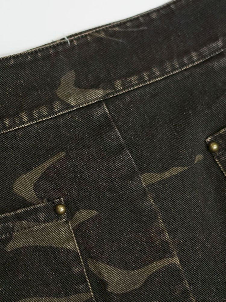 Camouflage Low-Waist Short Skirt 【s0000012803】