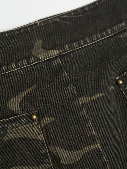 Camouflage Low-Waist Short Skirt 【s0000012803】