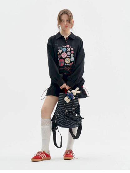 Neck Waist Slimming Sweatshirt【s0000012217】