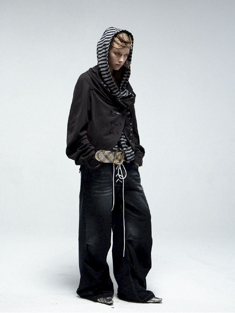 Lapel Sailor Pirate Style Sweatshirt Jacket【s0000011839】