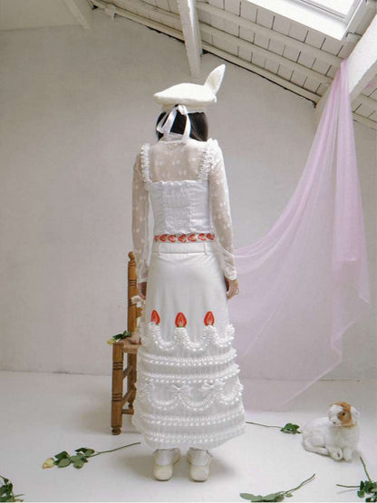 Polka Dot Strawberry Badge Camisole Top【s0000014939】