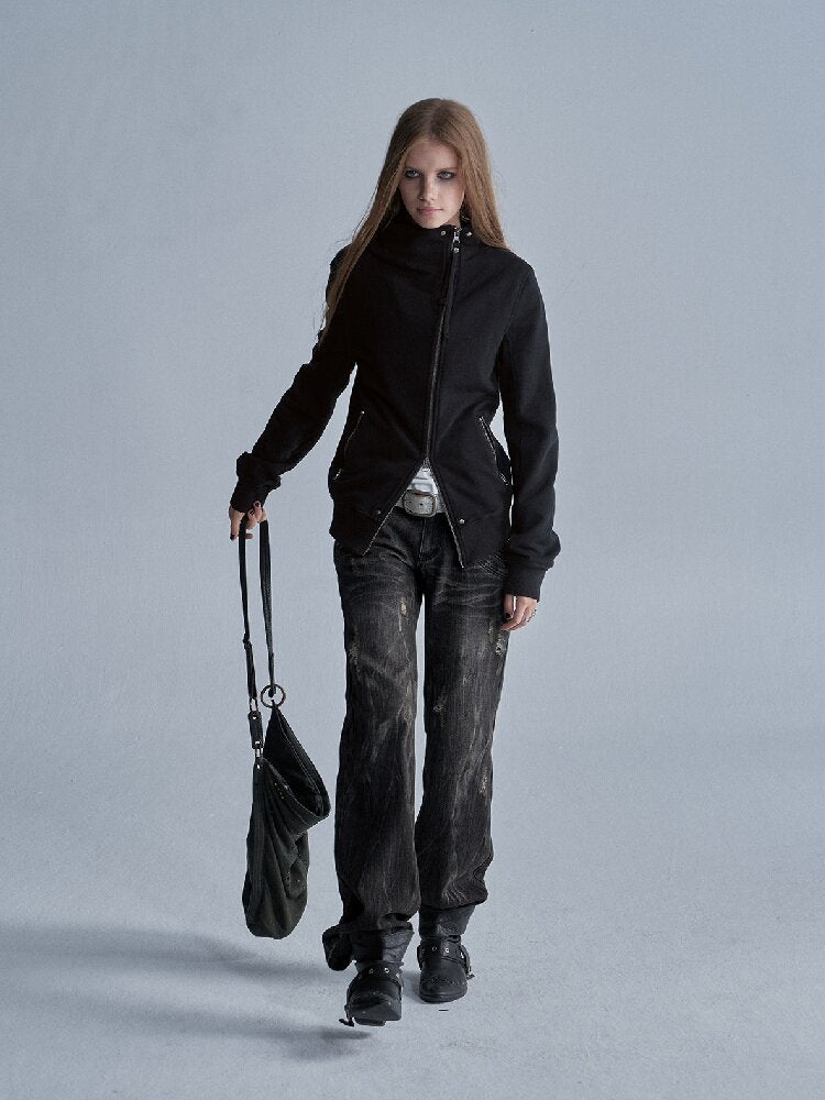 Thickened Terry Zip Cardigan Sweater【s0000018470】