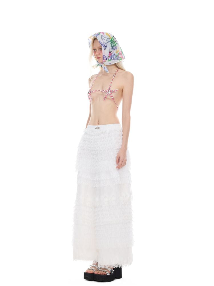 Rock ‘n’ roll sexy babe Y2K strapless top【s0000012975】