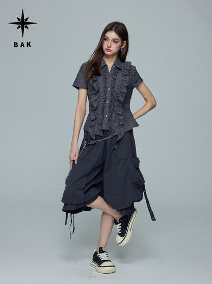 Wrinkled Yarn Distressed Cardigan【s0000016694】