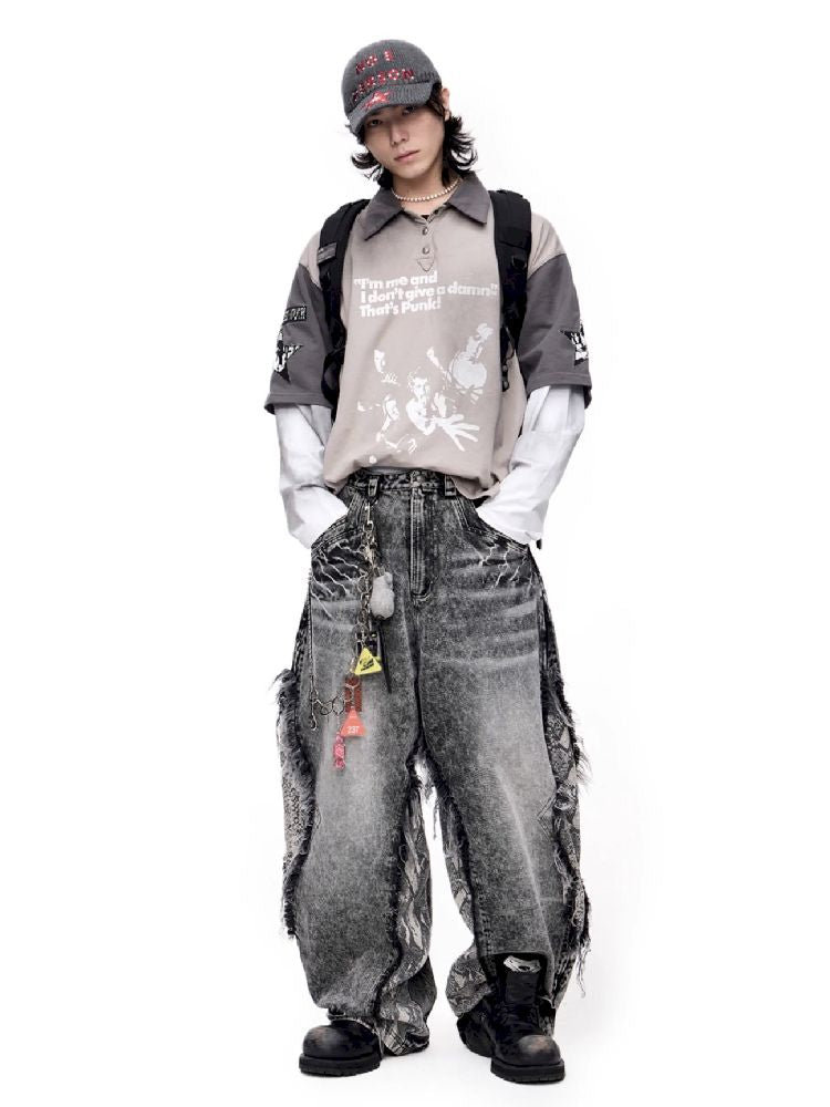 Fake Two Piece Spliced Long Sleeve T-Shirt【s0000011691】