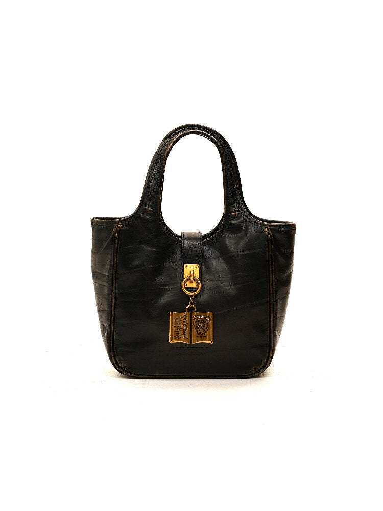 Matte Cowhide Vintage Basket Bag【s0000017914】
