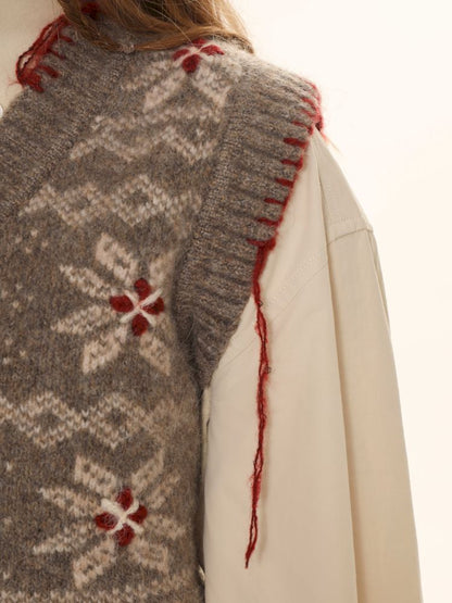 Snowflakev-Neck 니트 언더 셔츠 [S0000006009]