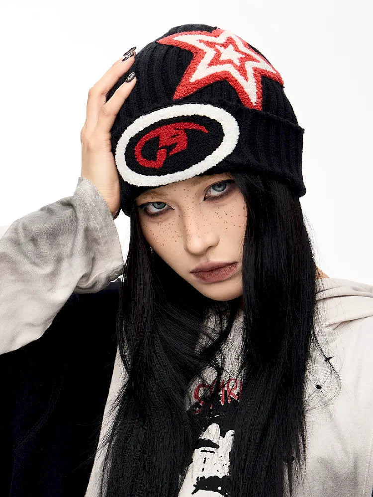 자수 따뜻한 니트 모자 [S0000011360]