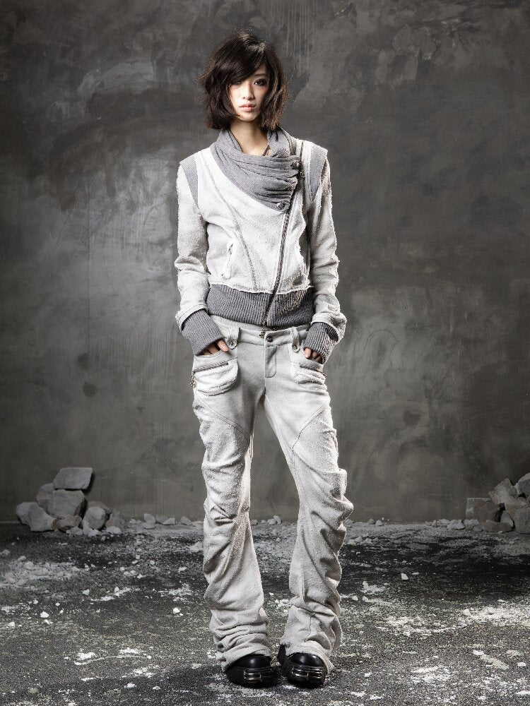 Double Waist Scimitar Stacked Sweatpants【s0000015959】