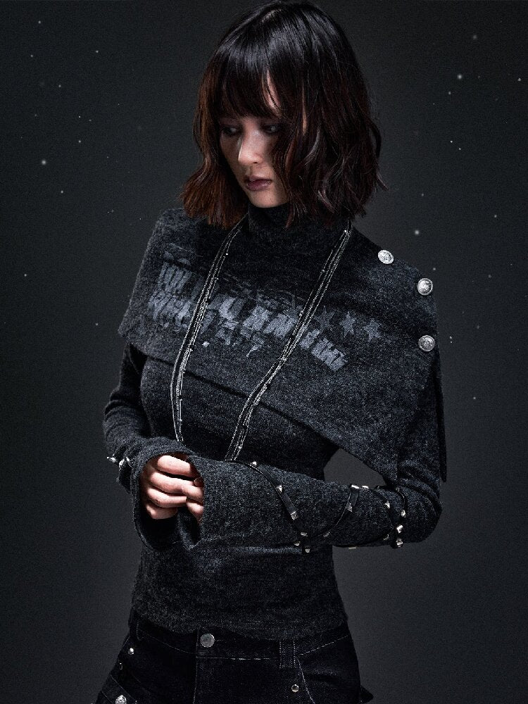 Punk Shawl Strap Base Layer Knit【s0000019301】