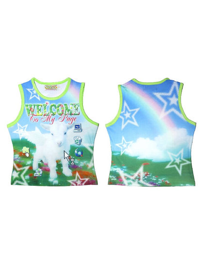 American Print Stretch Slim Vest【s0000016698】