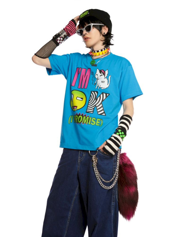 EMO hardcore skateboarding punk loose T-shirt【s0000013599】