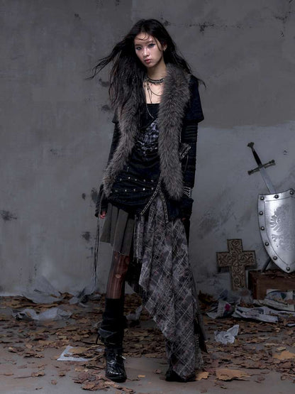 Tie-Front Shearling Vest【s0000014459】