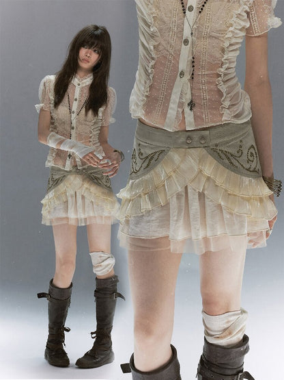 Tale Of The Vine Twill Cake Skirt【s0000017047】