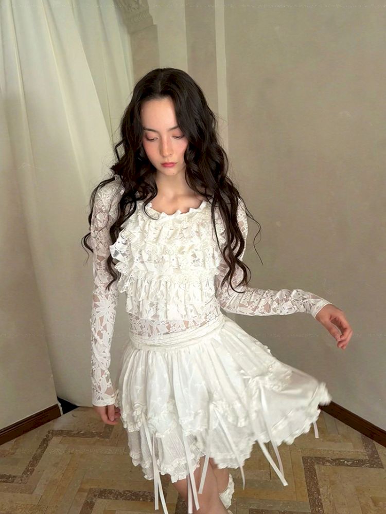 Double-layer bow-tie short skirt【s0000012764】