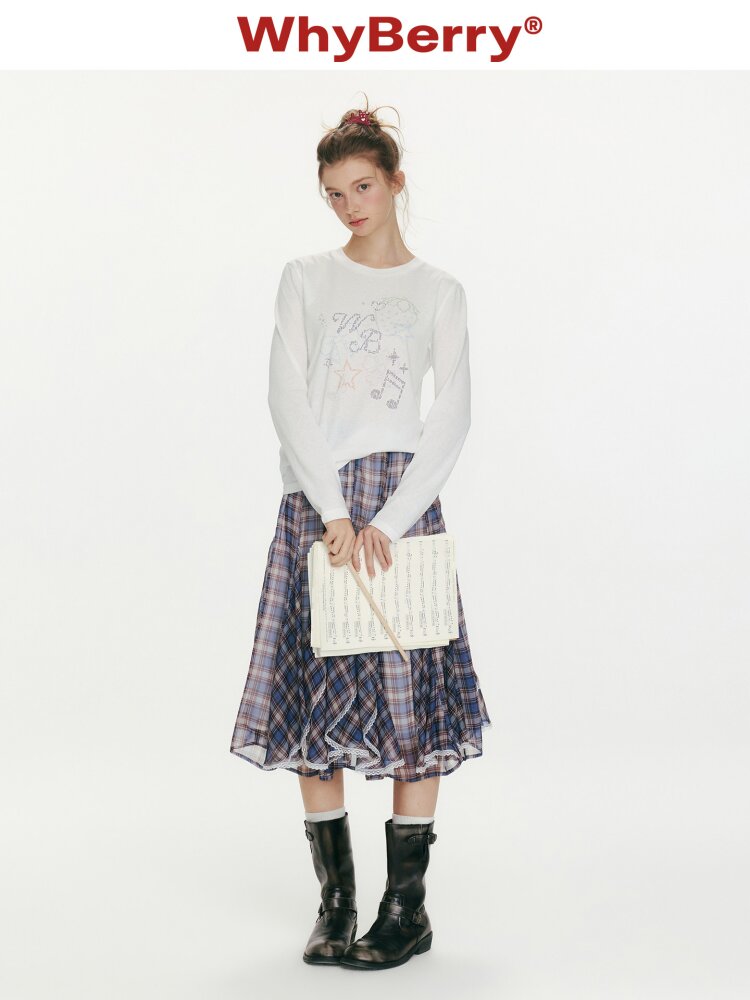 Berry Waltz Printed Thin T-Shirt【s0000015673】